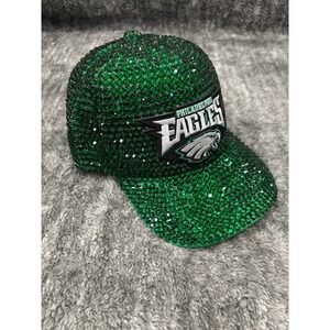 Philadelphia Eagles Rhinestone Bling Snapback Hat Kelly Green NFL Football Game